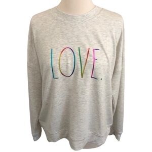 RAE Dunn LOVE Long Sleeve Sweatshirt Medium